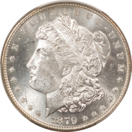 Dollars 1879-S MORGAN DOLLAR, CACG MS-63, BLAST-WHITE & PQ! CAC APPROVED