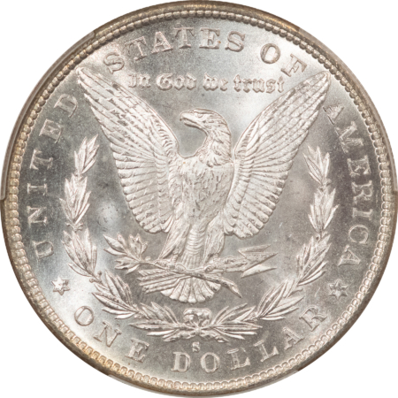 Dollars 1879-S MORGAN DOLLAR, CACG MS-63, BLAST-WHITE & PQ! CAC APPROVED