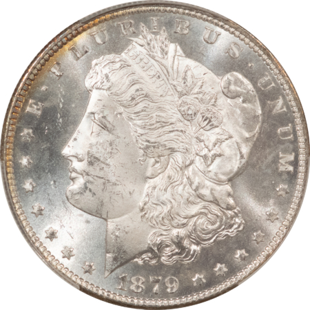 Dollars 1879-S MORGAN DOLLAR, CACG MS-63, BLAST-WHITE & PQ! CAC APPROVED