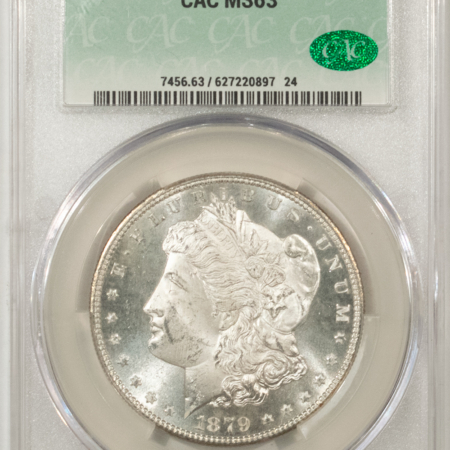 New Store Items 1879-S MORGAN DOLLAR, CACG MS-63, BLAST-WHITE & PQ! CAC!