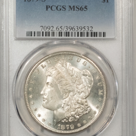 Morgan Dollars 1879-S $1 MORGAN DOLLAR – PCGS MS-65, BLAST WHITE GEM! PREMIUM QUALITY!