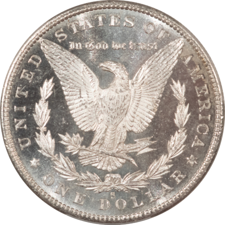 Dollars 1880-S MORGAN DOLLAR, PCGS MS-65 DMPL; BLACK & WHITE GEM W/ MONSTER CONTRAST!