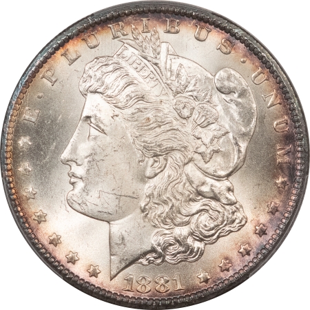 Morgan Dollars 1881-CC $1 MORGAN DOLLAR – PCGS MS-64, LUSTROUS & PRETTY! CARSON CITY!