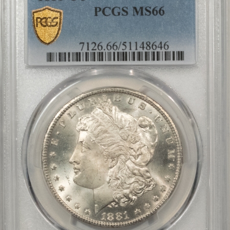 Morgan Dollars 1881-CC $1 MORGAN DOLLAR – PCGS MS-66, BLAST WHITE & LUSTROUS CARSON CITY!