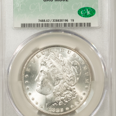 New Store Items 1882 MORGAN DOLLAR, CACG MS-62, BLAST-WHITE & PQ! CAC!