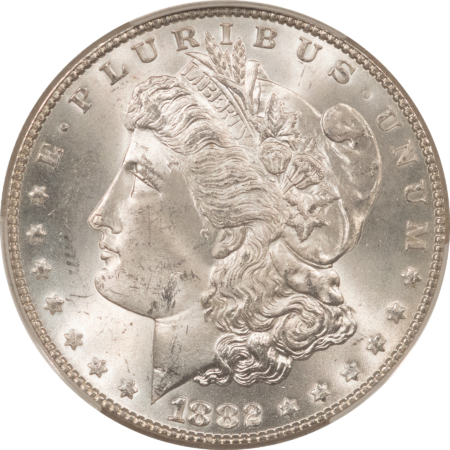 Dollars 1882 MORGAN DOLLAR, CACG MS-62, BLAST-WHITE & PQ! CAC!