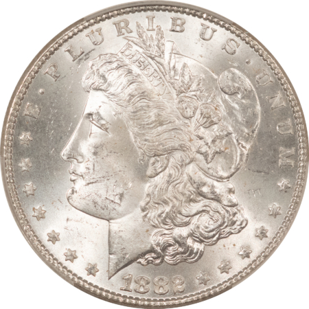 Dollars 1882 MORGAN DOLLAR, CACG MS-62, BLAST-WHITE & PQ! CAC!