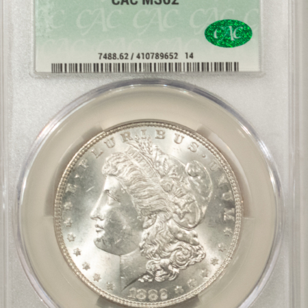 1882 MORGAN DOLLAR, CACG MS-62, BLAST-WHITE & PQ! CAC!