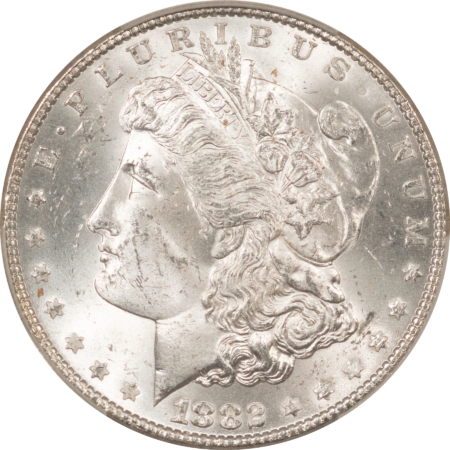 Dollars 1882 MORGAN DOLLAR, CACG MS-62, BLAST-WHITE & PQ! CAC!