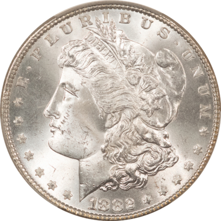 Dollars 1882 MORGAN DOLLAR, CACG MS-64+, BLAST-WHITE & PQ! CAC!