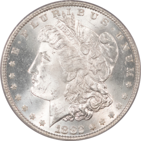 Morgan Dollars 1882 $1 MORGAN DOLLAR – PCGS MS-64, BLAST WHITE!