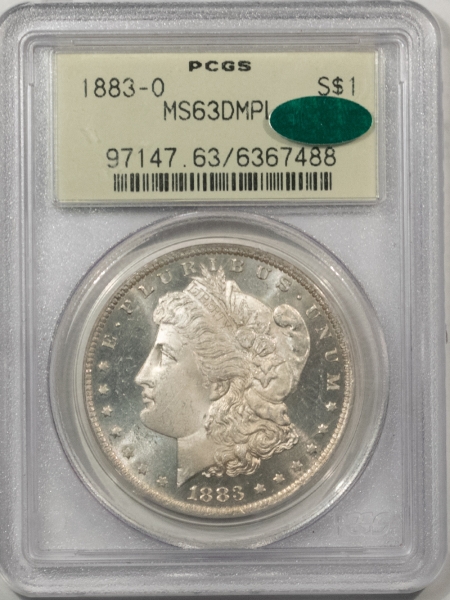 CAC Approved Coins 1883-O $1 MORGAN DOLLAR – PCGS MS-63 DMPL, OGH, PREMIUM QUALITY & CAC APPROVED!