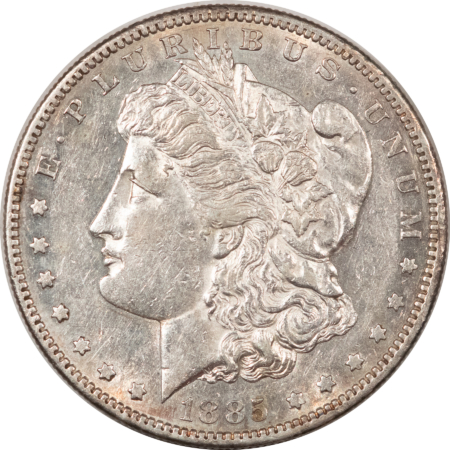 Morgan Dollars 1885-S $1 MORGAN DOLLAR – ABOUT UNCIRCULATED & SEMI-PROOFLIKE!