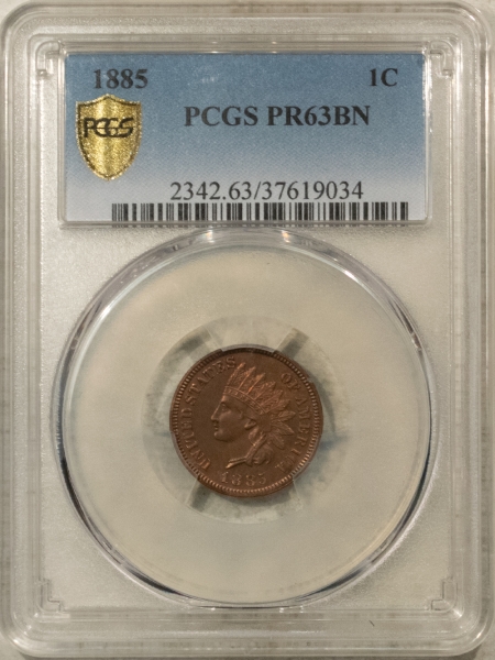 Indian 1885 PROOF INDIAN CENT – PCGS PR-63 BN