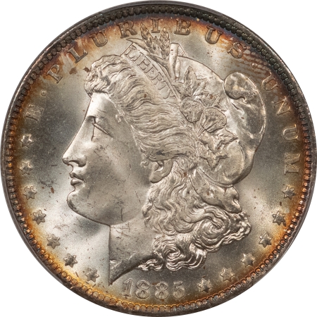 Morgan Dollars 1885-O $1 MORGAN DOLLAR – PCGS MS-66, PRETTY! SUPER LUSTROUS!