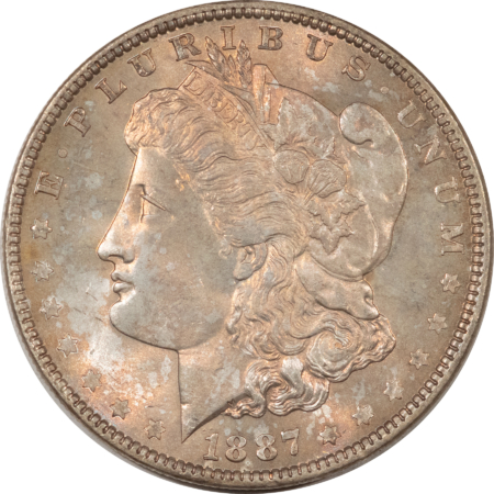 Morgan Dollars 1887 $1 MORGAN DOLLAR – REALLY PRETTY, ORIGINAL BRILLIANT UNCIRCULATED!