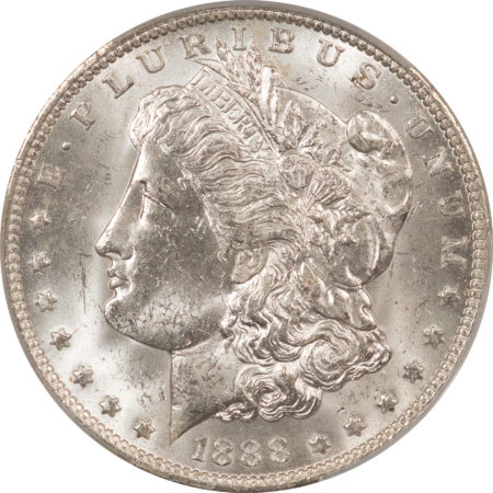 Dollars 1888-O MORGAN DOLLAR, CACG MS-61, ORIGINAL, BLAST-WHITE & PQ! CAC!