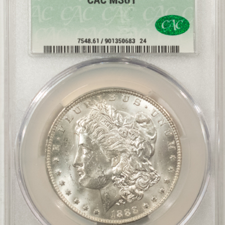 New Store Items 1888-O MORGAN DOLLAR, CACG MS-61, ORIGINAL, BLAST-WHITE & PQ! CAC!