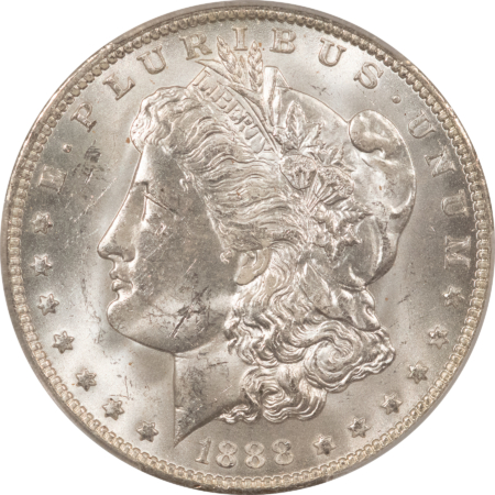 Dollars 1888-O MORGAN DOLLAR, CACG MS-61, ORIGINAL, BLAST-WHITE & PQ! CAC!