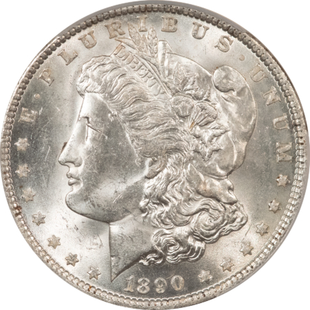 Dollars 1890 MORGAN DOLLAR, CACG MS-62, ORIGINAL, BLAST-WHITE & PQ! CAC!