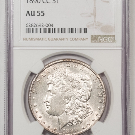 Morgan Dollars 1890-CC $1 MORGAN DOLLAR – NGC AU-55, CARSON CITY!