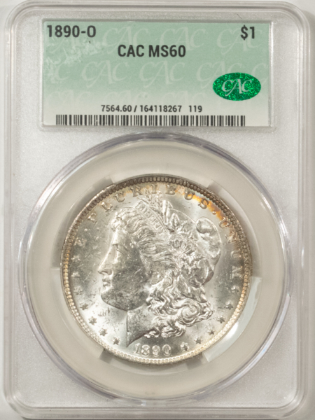 CAC Approved Coins 1890-O $1 MORGAN DOLLAR – CACG MS-60, CAC!