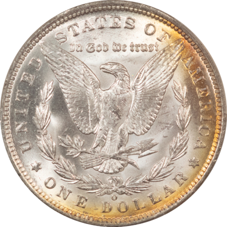 Dollars 1890-O MORGAN DOLLAR, CACG MS-60, LUSTROUS WHITE W/ PRETTY TONING & PQ-CAC!