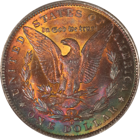 Dollars MONSTER TONED 1890-O MORGAN DOLLAR, CACG MS-61, ORIGINAL, GORGEOUS & PQ! CAC!