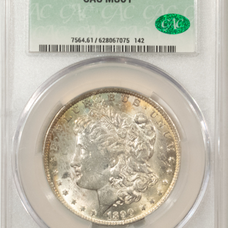 Dollars 1890-O MORGAN DOLLAR, CACG MS-61, ORIGINAL, BLAST WHITE & PQ! CAC!