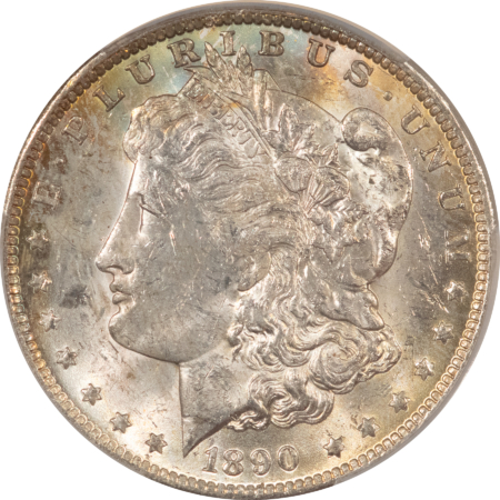 Dollars 1890-O MORGAN DOLLAR, CACG MS-61, ORIGINAL, BLAST WHITE & PQ! CAC!