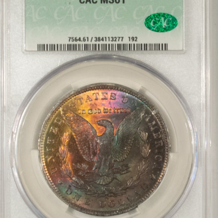 New Store Items MONSTER TONED 1890-O MORGAN DOLLAR, CACG MS-61, ORIGINAL, GORGEOUS & PQ! CAC!