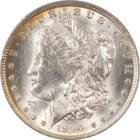 Dollars 1890-O MORGAN DOLLAR, CACG MS-61, ORIGINAL, BLAST WHITE & PQ! CAC!