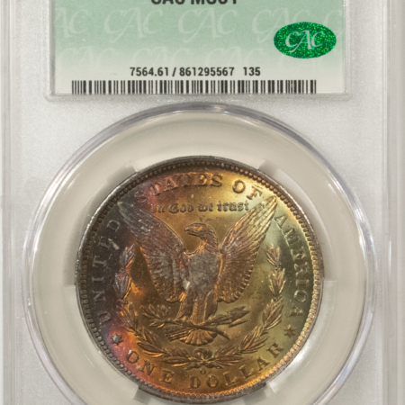 New Store Items MONSTER TONED 1890-O MORGAN DOLLAR, CACG MS-61, ORIGINAL, GORGEOUS & PQ! CAC!