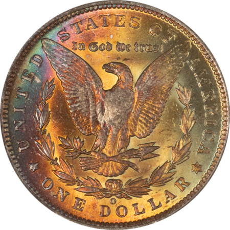 Dollars MONSTER TONED 1890-O MORGAN DOLLAR, CACG MS-61, ORIGINAL, GORGEOUS & PQ! CAC!