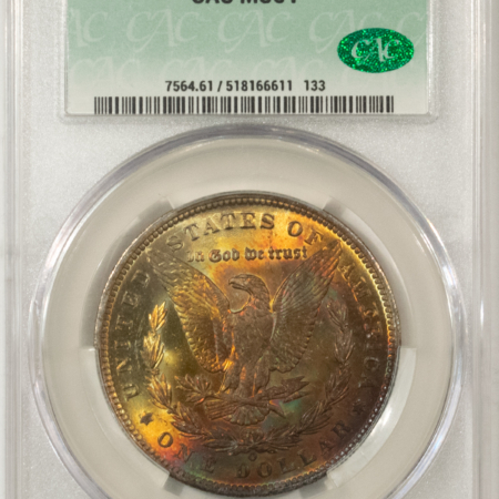 New Store Items MONSTER TONED 1890-O MORGAN DOLLAR, CACG MS-61, ORIGINAL, GORGEOUS & PQ! CAC!