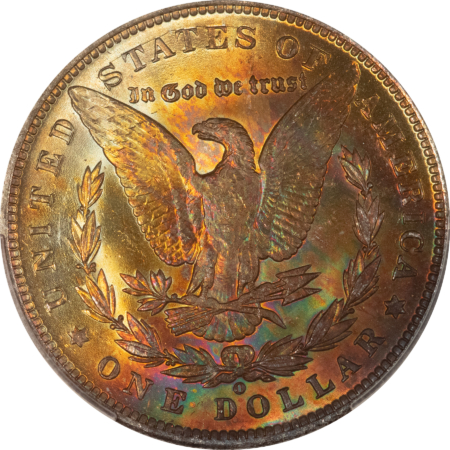 Dollars MONSTER TONED 1890-O MORGAN DOLLAR, CACG MS-61, ORIGINAL, GORGEOUS & PQ! CAC!