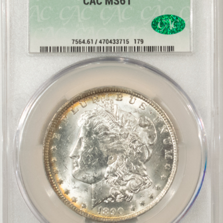 New Store Items 1890-O MORGAN DOLLAR, CACG MS-61, ORIGINAL, BLAST WHITE & PQ! CAC!