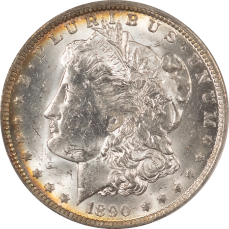 Dollars 1890-O MORGAN DOLLAR, CACG MS-61, ORIGINAL, BLAST WHITE & PQ! CAC!