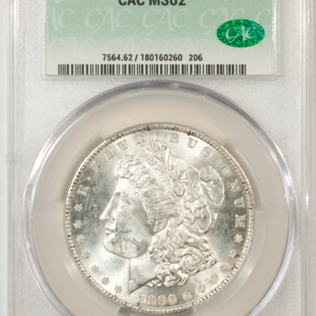 New Store Items 1890-O MORGAN DOLLAR, CACG MS-62, ORIGINAL, BLAST WHITE & PQ! CAC!