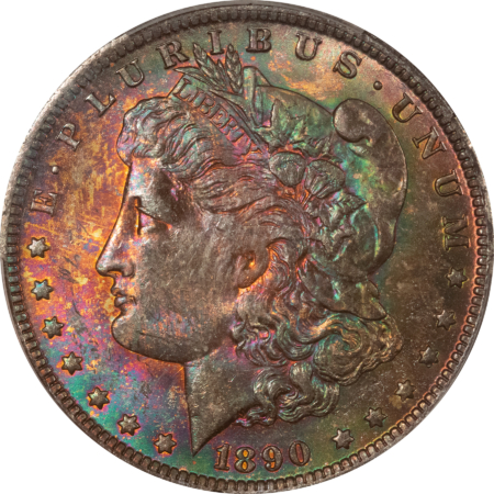 Dollars MONSTER TONED 1890-O MORGAN DOLLAR, CACG MS-62, ORIGINAL, GORGEOUS & PQ! CAC!