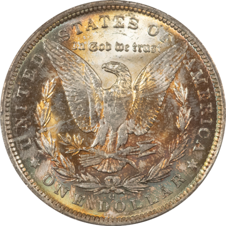 Dollars MONSTER TONED 1890-O MORGAN DOLLAR, CACG MS-63, ORIGINAL, GORGEOUS & PQ! CAC!