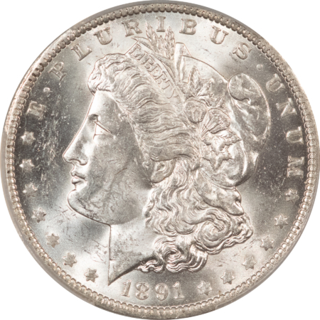 CAC Approved Coins 1891-O $1 MORGAN DOLLAR – CACG MS-61, CAC! FLASHY & NICE!