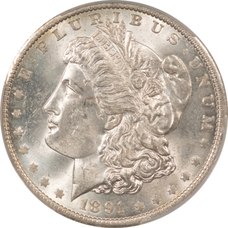 CAC Approved Coins 1891-O $1 MORGAN DOLLAR – CACG MS-62, CAC! FRESH ORIGINAL WHITE & NICE!