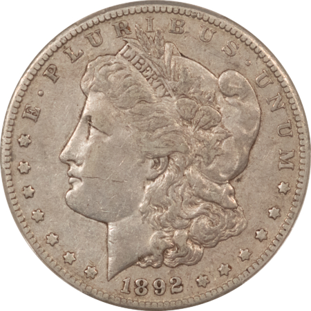 CAC Approved Coins 1892-CC $1 MORGAN DOLLAR – CACG VF-25, CAC! NICE ORIGINAL CARSON CITY!