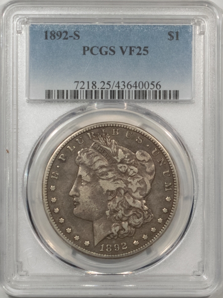 Morgan Dollars 1892-S $1 MORGAN DOLLAR – PCGS VF-25