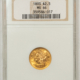 $5 1851 NO MOTTO $5 LIBERTY GOLD HALF EAGLE – NGC AU-55, FLASHY!