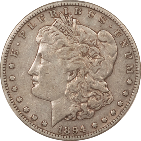 CAC Approved Coins 1894-S $1 MORGAN DOLLAR – CACG VF-30, PREMIUM QUALITY W/ TRACES OF LUSTER! CAC!