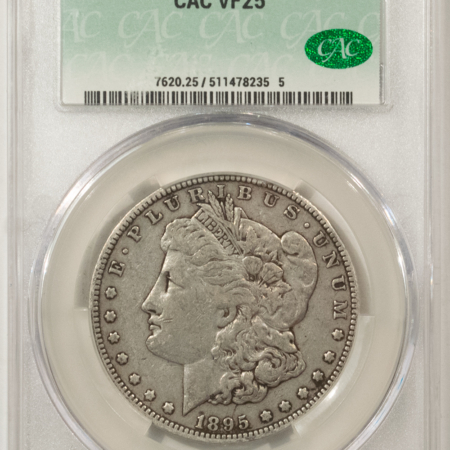 CAC Approved Coins 1895-O $1 MORGAN DOLLAR – CACG VF-25, CAC! SUPER ORIGINAL