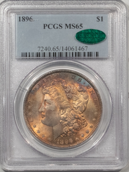 CAC Approved Coins 1896 $1 MORGAN DOLLAR – PCGS MS-65, PRETTY GEM & CAC APPROVED!