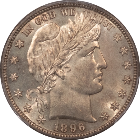 Barber Halves 1896 BARBER HALF DOLLAR – PCGS MS-63+, FRESH & PREMIUM QUALITY!